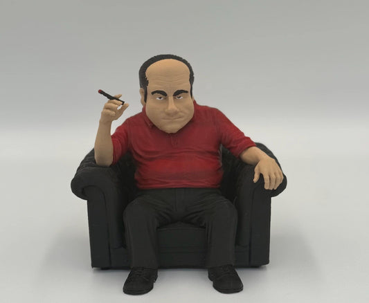 Tony the Boss in Chair - Iconic Mobster Figurine | High-Quality Caricature Statue (Mini Edition 6x6 inch)