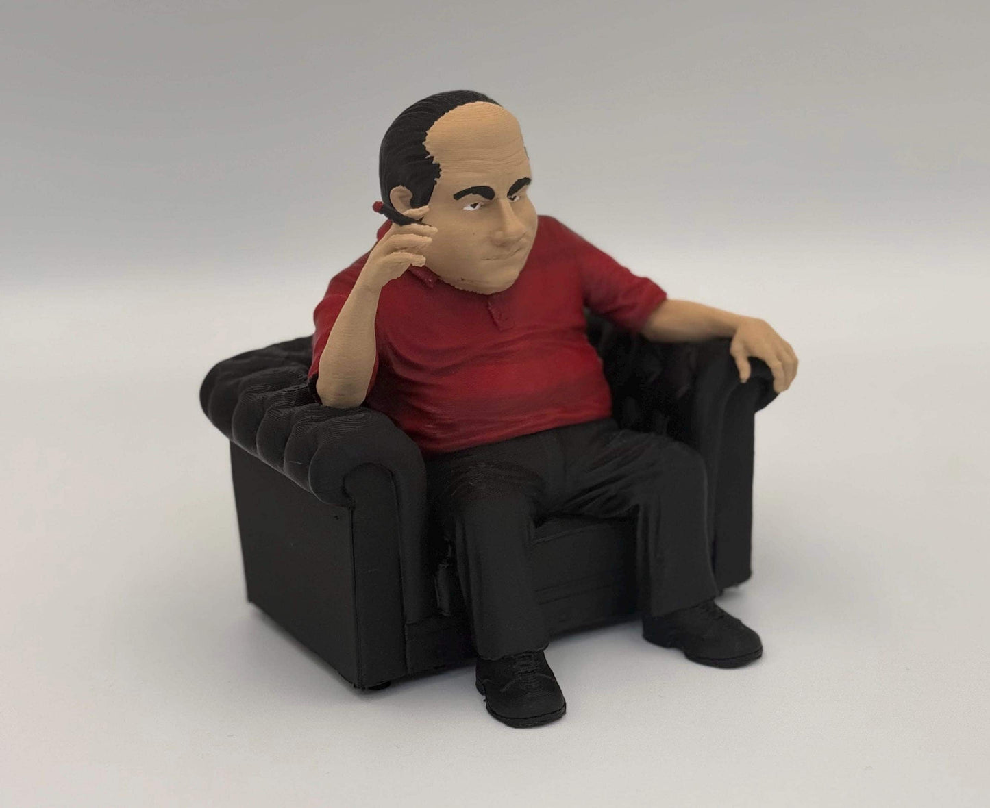 Tony the Boss in Chair - Iconic Mobster Figurine | High-Quality Caricature Statue (Mini Edition 6x6 inch)