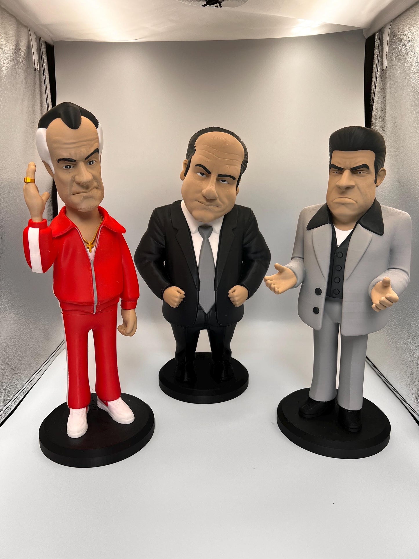The Mob Trio - Iconic Mobster Figurine Set (Mini Edition) | High-Quality Caricature Statues
