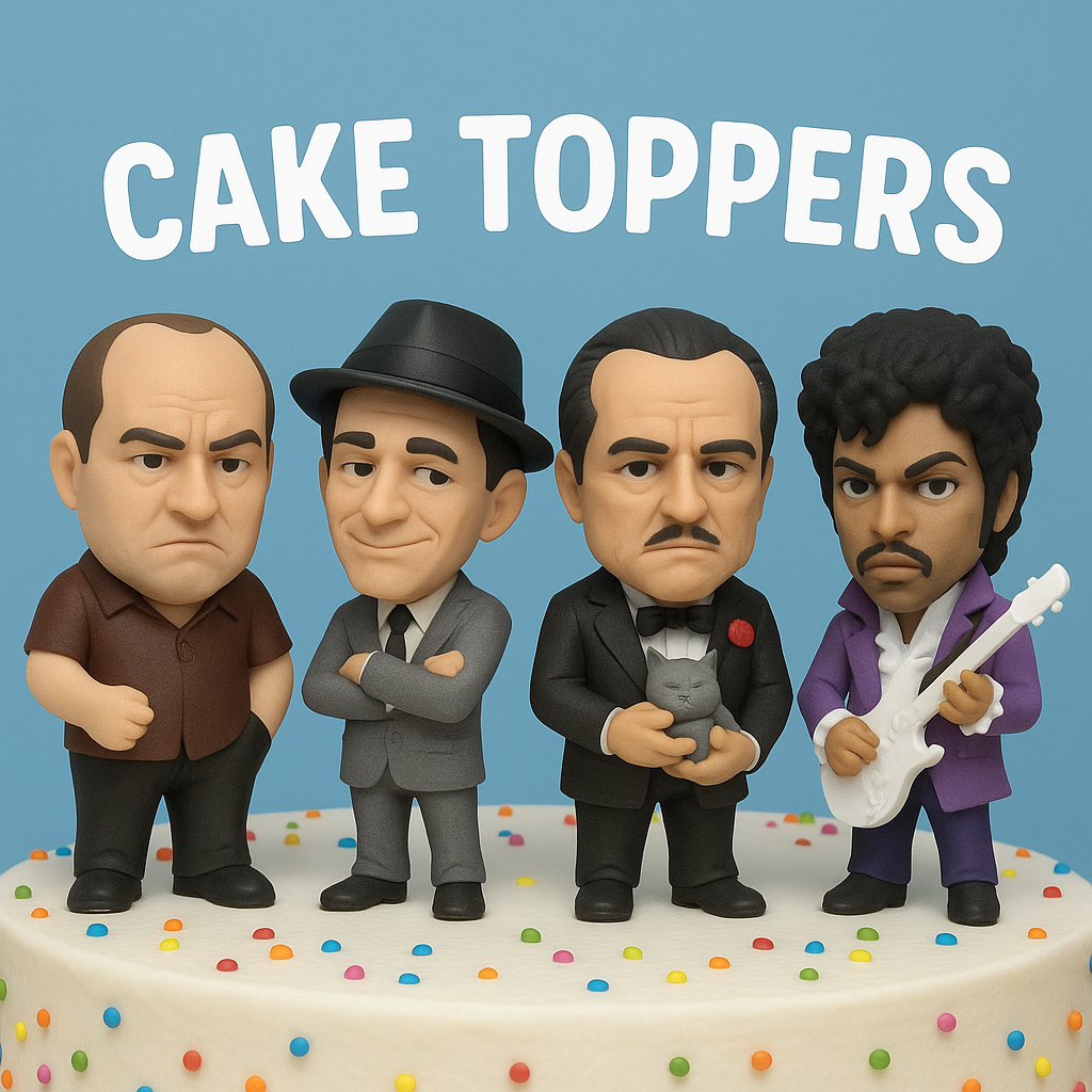 Gepettos Cake Toppers | Pick Your Favorite Character | 3D-Printed Movie & TV Icons Party Decor