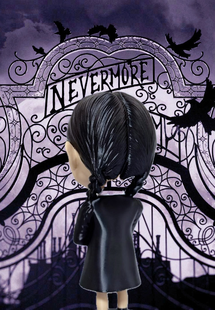 Gothic Schoolgirl Figurine - Spooky Caricature Statue | High-Quality Fan Art (10.5 Mini Edition)