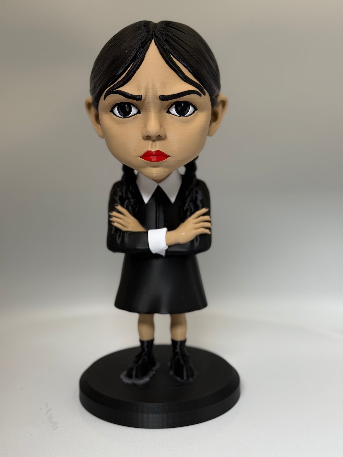 Gothic Schoolgirl Figurine - Spooky Caricature Statue | High-Quality Fan Art (10.5 Mini Edition)