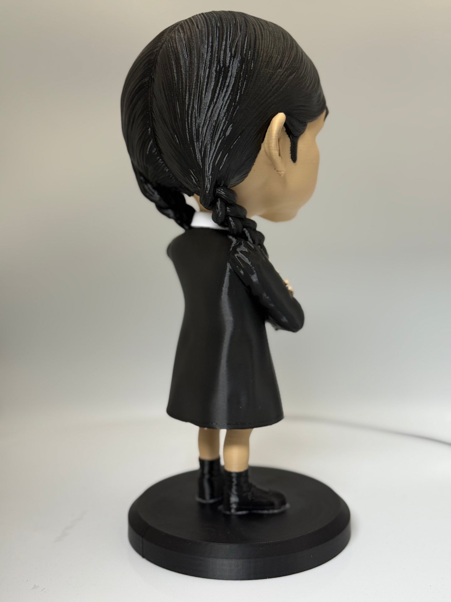 Gothic Schoolgirl Figurine - Spooky Caricature Statue | High-Quality Fan Art (10.5 Mini Edition)