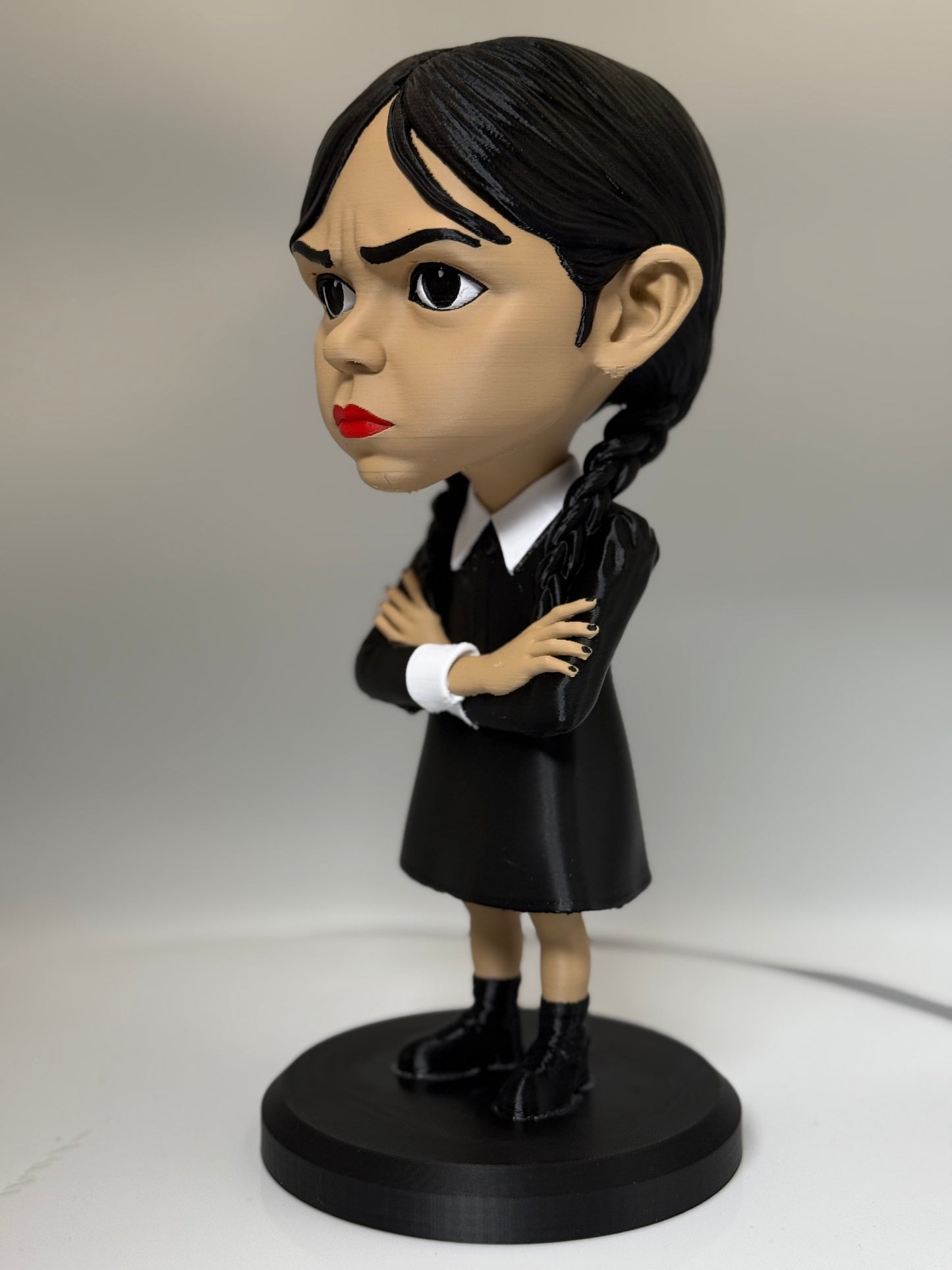 Gothic Schoolgirl Figurine - Spooky Caricature Statue | High-Quality Fan Art (10.5 Mini Edition)