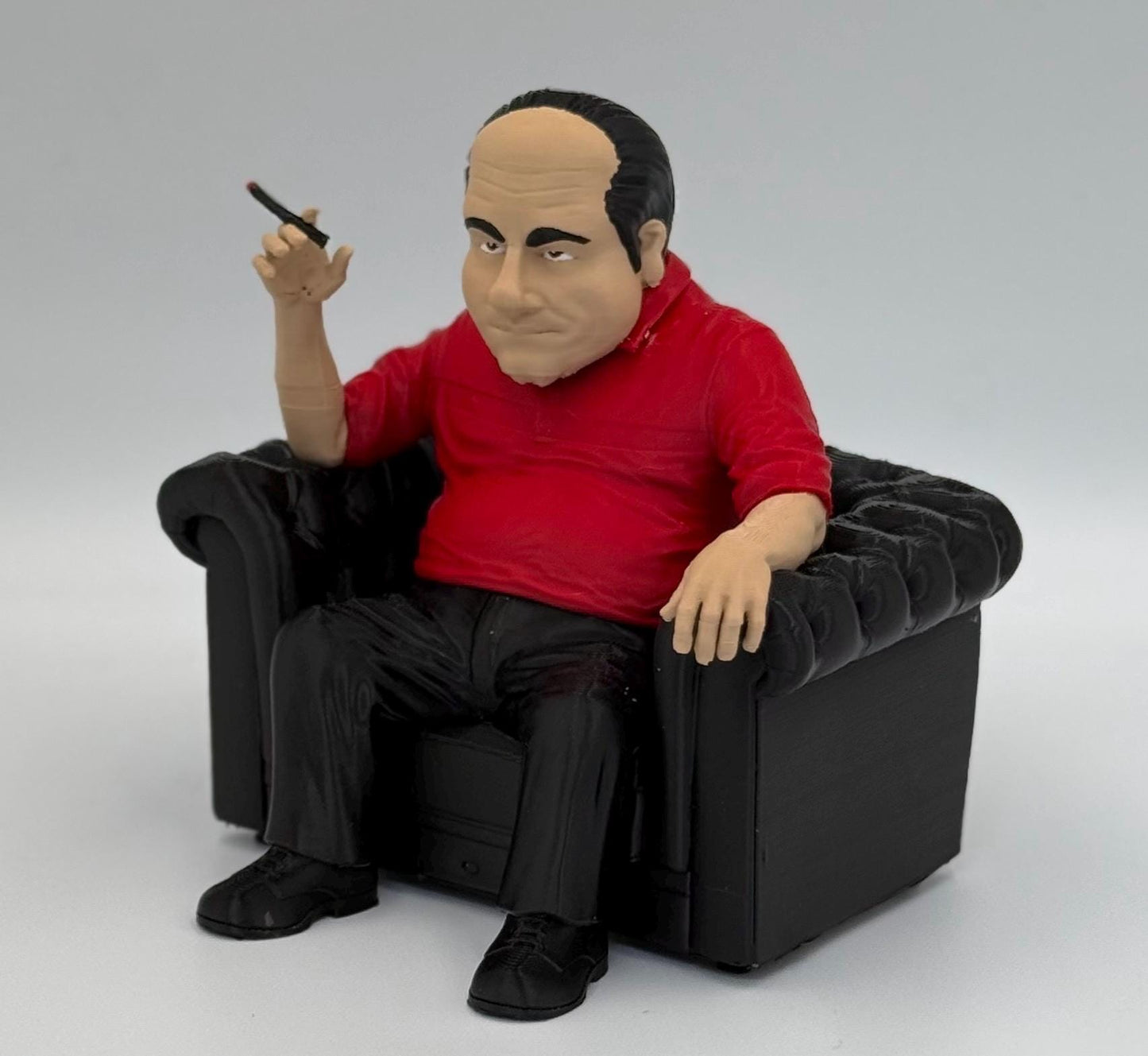 Tony the Boss in Chair - Iconic Mobster Figurine | High-Quality Caricature Statue (Mini Edition 6x6 inch)