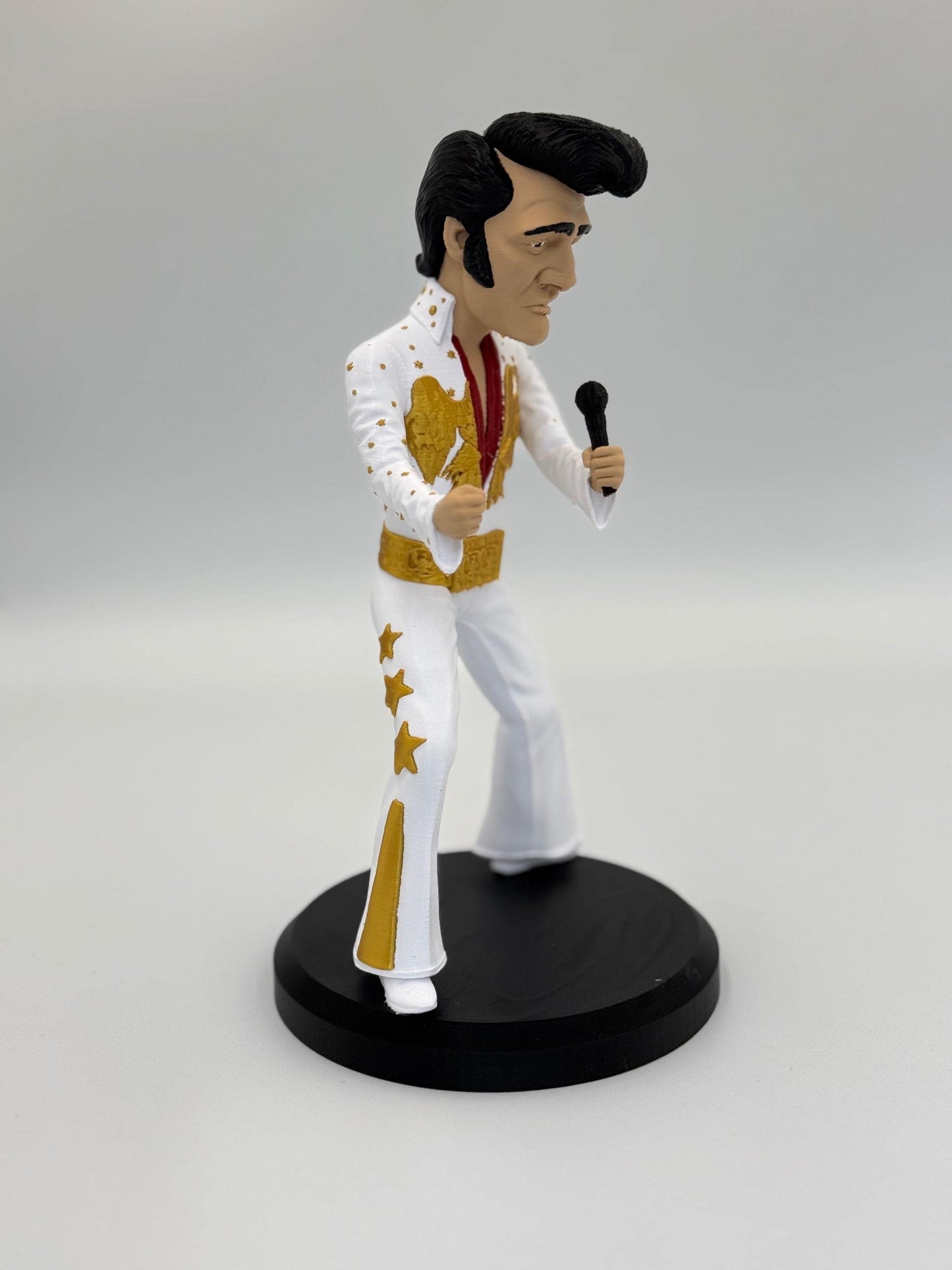 The King in Mini - Iconic Rock 'n' Roll Figurine | High-Quality Caricature Statue (10.5” | 240mm Edition)