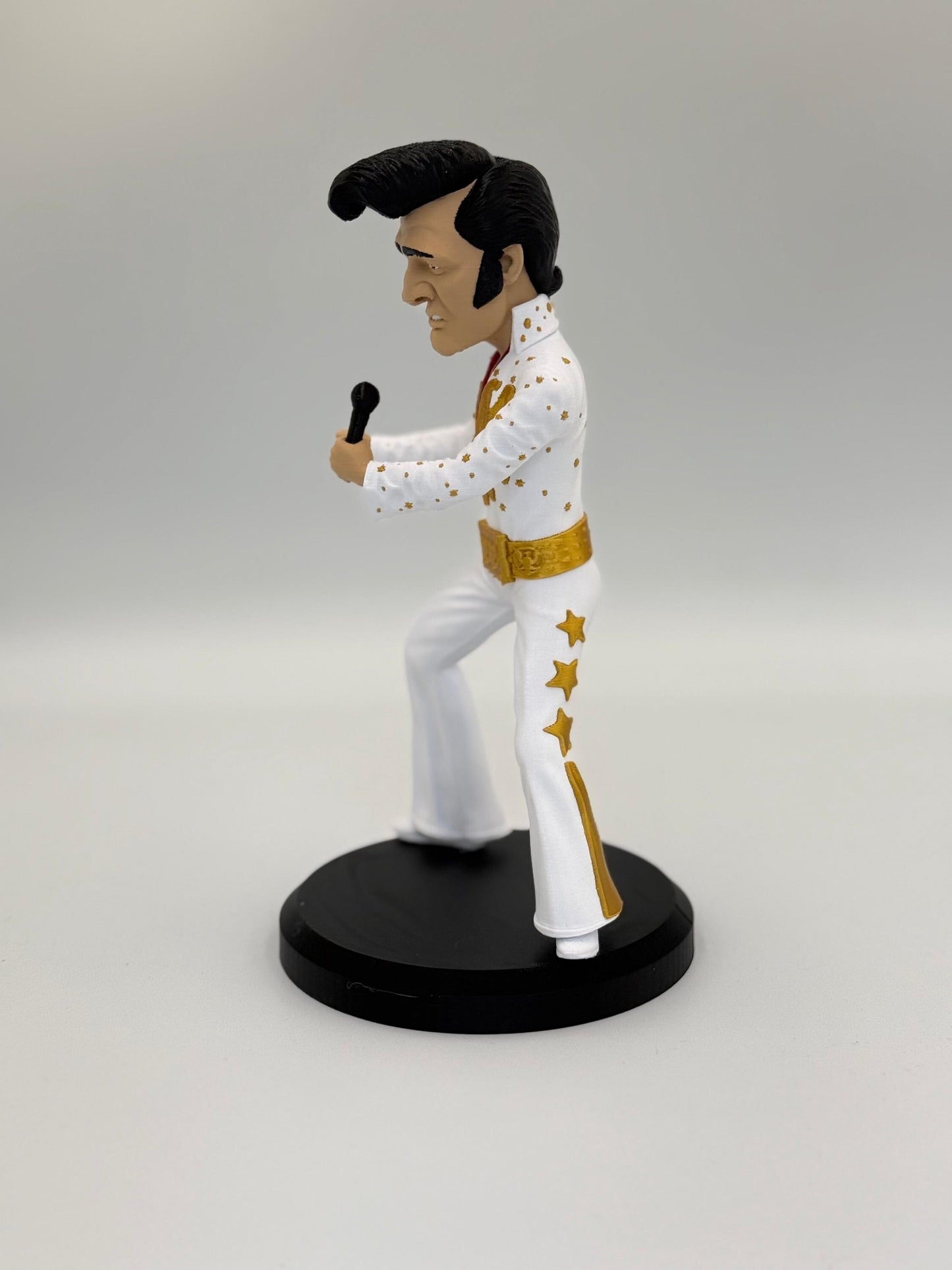 The King in Mini - Iconic Rock 'n' Roll Figurine | High-Quality Caricature Statue (10.5” | 240mm Edition)