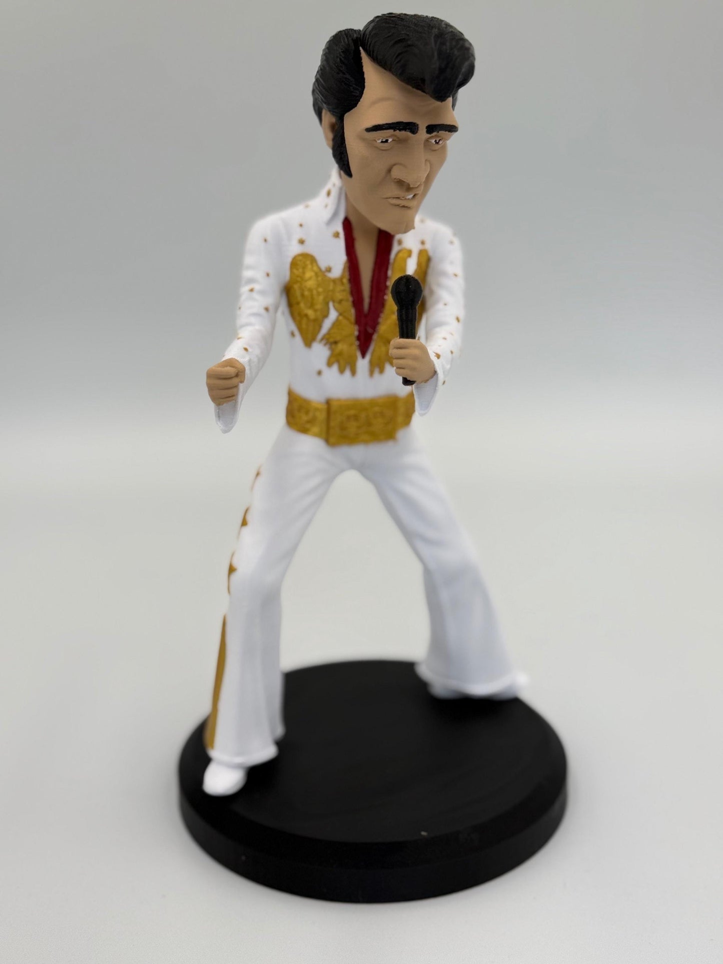 The King in Mini - Iconic Rock 'n' Roll Figurine | High-Quality Caricature Statue (10.5” | 240mm Edition)