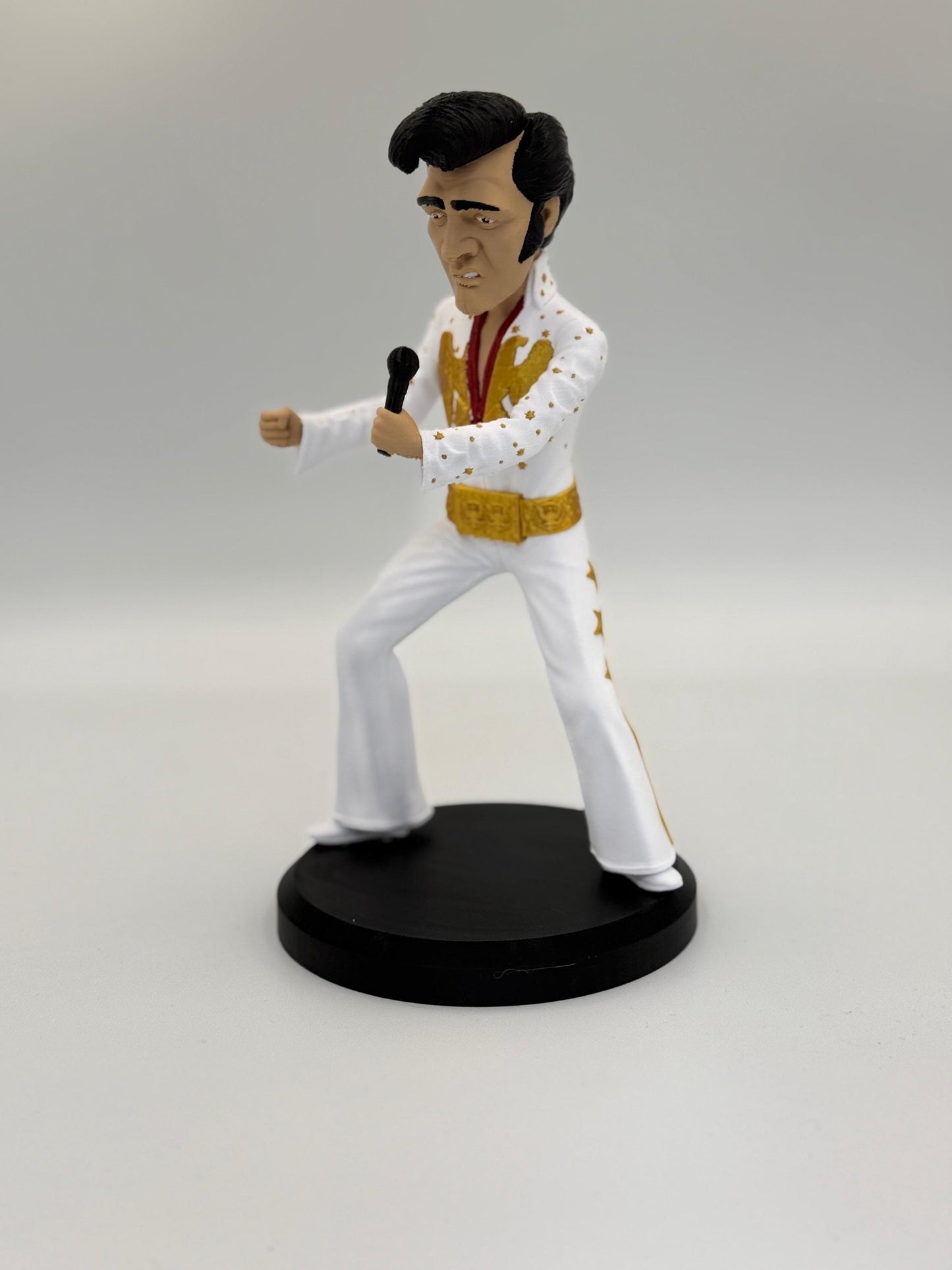 The King in Mini - Iconic Rock 'n' Roll Figurine | High-Quality Caricature Statue (10.5” | 240mm Edition)
