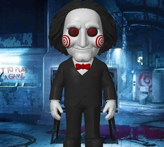 Billy the Puppet Figurine: Menacing Horror Decor, (10.5” | 240mm Edition)