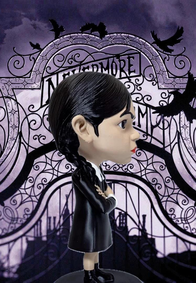 Gothic Schoolgirl Figurine: Spooky Caricature Fan Art (10.5” | 240mm Edition)
