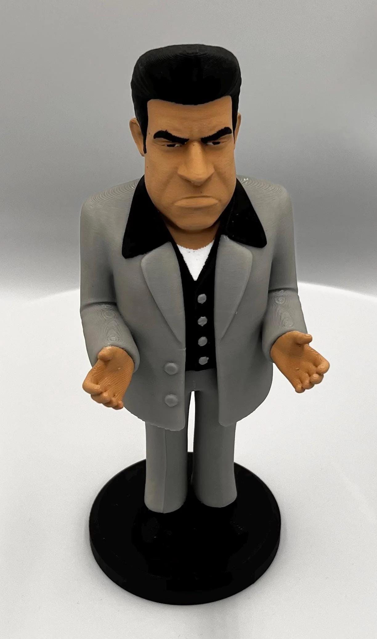 Sopranos Caricature Statue Set - 3D Printed Mob Boss Caricatures (200mm Mini & 400mm Standard Sizes)