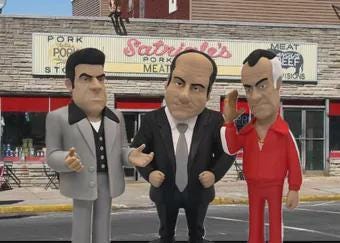 Sopranos Caricature Statue Set - 3D Printed Mob Boss Caricatures (200mm Mini & 400mm Standard Sizes)