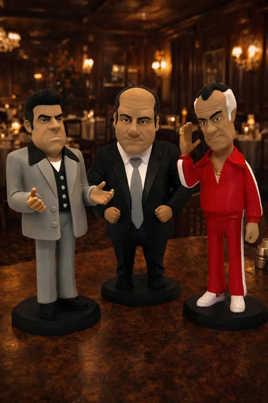Sopranos Caricature Statue Set - 3D Printed Mob Boss Caricatures (200mm Mini & 400mm Standard Sizes)